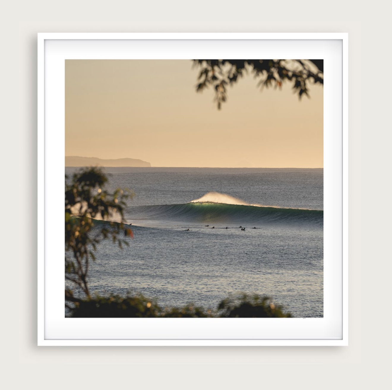 36-Inch Framed Print (Matte White) 'Gold Course Reef, Autumn'